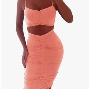 Coral Two Piece Adjustable Dress